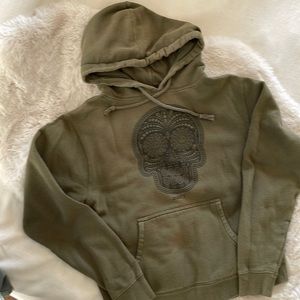 Olive green Obey hooded sweatshirt, M